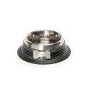 Gamelle pour chien et chat en inox et cuir ALLURE : Taille:Ø 9,5 cm. 210 ml.