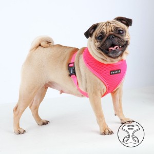 Harnais PUPPIA rose fluo NEON