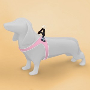 Harnais confort TRE PONTI pour chien avec clip | Rose