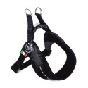 Harnais confort ajustable TRE PONTI pour chien avec clip | Noir : Taille:T1 - Poitrail 28 à 36 cm. Max 3 kg