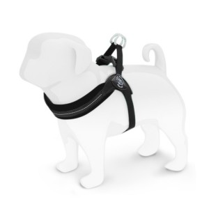 Harnais confort ajustable TRE PONTI pour chien avec clip | Noir