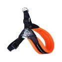 Harnais confort ajustable TRE PONTI pour chien avec clip | Orange fluo : Taille:T1 - Poitrail 28 à 36 cm. Max 3 kg