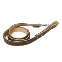 Laisse pour chien en cuir avec os : Taille:T1 - 120 cm x 15 mm