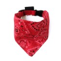 Collier bandana pour chien en nylon et coton rouge : Taille:L. Réglable de 25 à 40 cm x 15 mm.