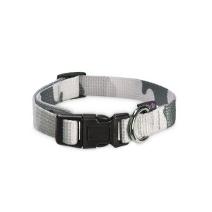 Collier nylon pour chien camouflage gris | BOBBY