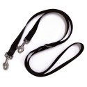 Laisse de dressage pour chien en nylon | Laisse 3 positions | Noir : Taille:T1 - 200 cm x 20 mm