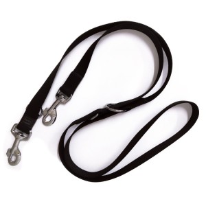 Laisse de dressage pour chien en nylon | Laisse 3 positions | Noir