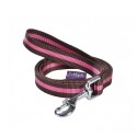 Laisse pour petit chien en nylon bicolore | ARLEQUIN | BOBBY : Couleur:Marron foncé, Taille:T1 - 100 cm x 10 mm