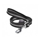 Laisse pour petit chien en nylon bicolore | ARLEQUIN | BOBBY : Couleur:Noir, Taille:T2  - 100 cm x 16 mm