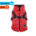 Manteau pour chien Puppia Mountaineer | Rouge avec harnais intégré : Taille:S - Dos 17/19 cm. Poitrine 32/34 cm. Cou 22/23 cm.