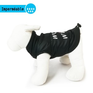 Manteau imperméable doudoune noir WOOF WOOF | Petit chien