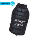 Manteau imperméable doudoune noir WOOF WOOF | Petit chien : Taille:XS - Dos 18 à 21 cm. Chien 1,5 kg.