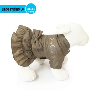 Robe imperméable doudoune beige WOOF WOOF | Petit chien