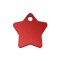 Médaille à graver forme étoile en aluminium : Couleur:Rouge vif
