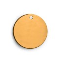 Médaille à graver ronde avec couche de plaqué or : Diamètre:Ø 33 mm