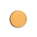 Médaille à graver ronde avec couche de plaqué or : Diamètre:Ø 22 mm