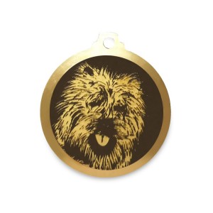 Médaille à graver en laiton de 25 mm | Cairn terrier