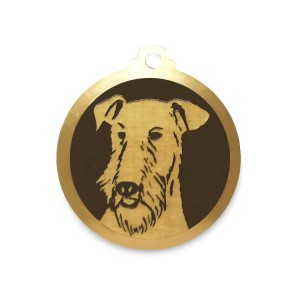 Médaille à graver en laiton de 25 mm | Welsh Terrier