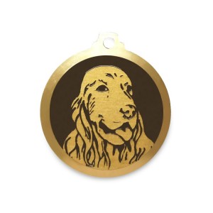 Médaille à graver en laiton de 30 mm | Cocker Spaniel