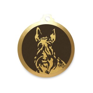 Médaille à graver en laiton de 30 mm | Scottish Terrier