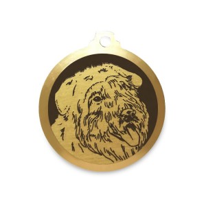 Médaille à graver en laiton de 36 mm | Bouvier des Flandres