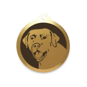 Médaille à graver en laiton de 36 mm | Labrador