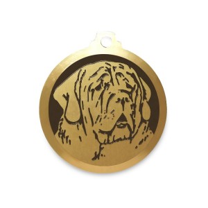 Médaille à graver en laiton de 36 mm | Mastiff