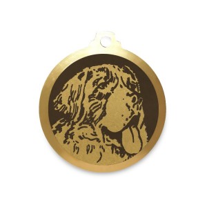 Médaille à graver en laiton de 36 mm | Saint-Bernard