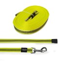 Longe jaune fluo réfléchissante pour chien | 5 ou 10 m : Longueur:5 m x 18 mm