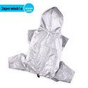 Combinaison argenté souple imperméable pour chien avec 4 pattes : Taille:XS - Dos 18 à 21 cm. Chien 1,5 kg.