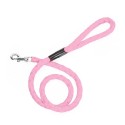 Laisse corde ronde en nylon réfléchissante pour chien : Couleur:Rose