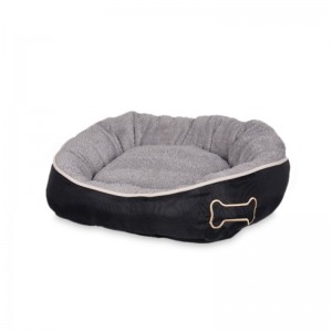 Panier ovale pour chien CHIPZ | Noir et gris