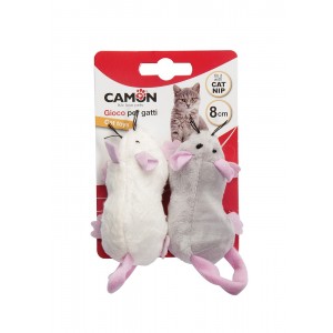 Lot de 2 souris en peluche à remplir d'herbe aux chat