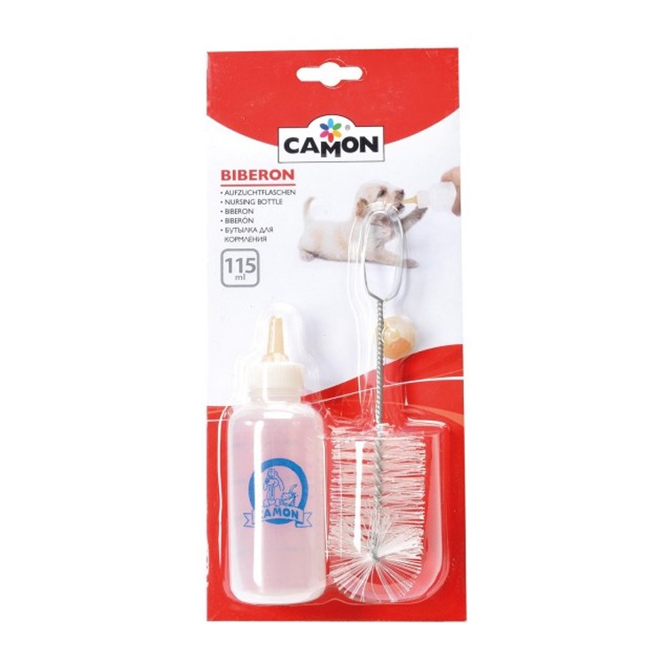 Biberon De 115 Ml Avec Goupillon Et Tetine Pour Lait Maternise Chiot Ou Chaton