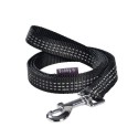 Laisse pour chien en nylon avec surpiqûres réfléchissantes | BOBBY SAFE Noir : Taille:XS