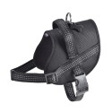 Harnais pour chien en nylon avec surpiqûres réfléchissantes EASY | BOBBY Noir : Taille:XXS - Cou de 25 à 35 cm. Poitrine de 27 à 34 cm.