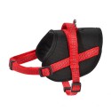 Harnais pour chien en nylon avec surpiqûres réfléchissantes EASY | BOBBY Rouge : Taille:XXS - Cou de 25 à 35 cm. Poitrine de 27 à 34 cm.