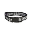 Collier pour chien en nylon et tissu pied de poule CHIC| BOBBY : Taille:XS - Tour de cou : 18 à 28 cm x 10 mm