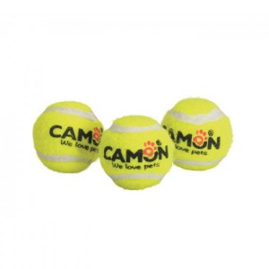 Lot de 3 balles de tennis avec bruiteur | Jouet pour chien ou chat | 3.7 cm