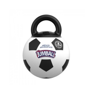 Ballon de foot avec poignée résistant | Jouet chien JUMBALL | 30 cm