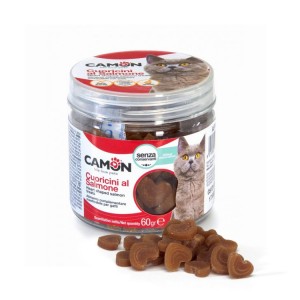 Boite de friandises pour chat cœur au saumon | 60 g