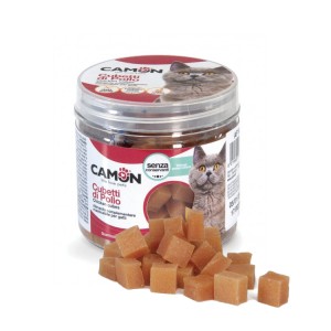 Boite de friandises pour chat cubes de poulet| 60 g