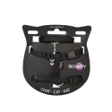 Harnais pour chat réglable en nylon avec laisse et grelot| Bobby Access : Couleur:Noir