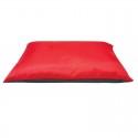 Coussin imperméable rectangulaire anthracite/rouge : Dimension:80 x 50 x h.15 cm