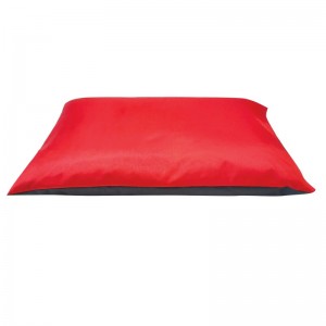 Coussin imperméable rectangulaire anthracite/rouge