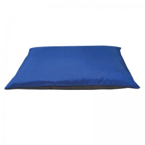 Coussin imperméable rectangulaire anthracite/bleu