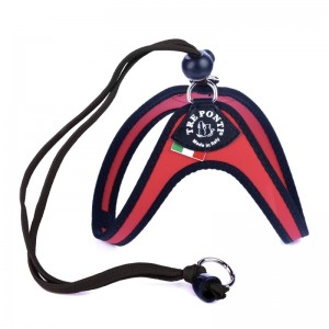 Harnais classique TRE PONTI pour chien avec cordon de serrage | Rouge