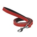 Laisse en cuir et suédine pour chien | BOBBY ASPEN | Rouge : Taille:T3 - 100 cm x 20 mm