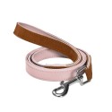 BOBBY HASARD | Laisse pour chien en simili cuir et suédine | Rose : Taille:T2 - 100 cm x 18 mm