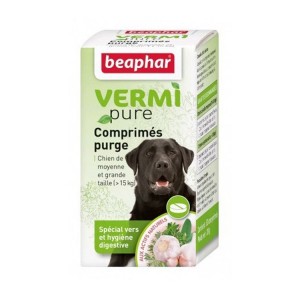 Boite de 50 comprimés purge aux plantes VERMIpure pour chien | BEAPHAR